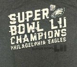 Philadelphia Eagles Boys Super Bowl Champions LII T-Shirt Gray Large NEW