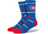Chicago Cubs Chalk Min Stance MLB Baseball Crew Socks Large Men's 9-13