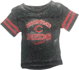 MLB Cincinnati Reds Girl's Short Sleeve T-Shirt Gray XS 4/5