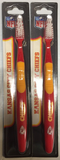 Kansas City Chiefs NFL Adult Toothbrush SET OF 2