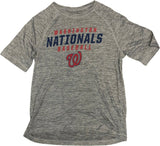 Washington Nationals Men's Dry Active Fabric Short Sleeve T-Shirt Gray Medium