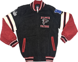 Atlanta Falcons GIII Apparel NFL Men's Full Zip Suede Leather Jacket SMALL