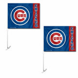 Chicago Cubs New Vehicle Logo Window Flag MLB Baseball Car Set of 2