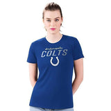 NFL Indianapolis Colts Womens Crewneck Dry Fabric T-Shirt Blue Choose Size