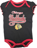 Chicago Blackhawks NHL Frill Girl's Creeper 2 Piece Set 6/9 Months