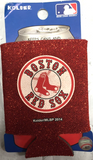 Boston Red Sox Glitter MLB 2-Sided Collapsible Can Cooler