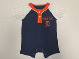 Detroit Tigers MLB Boys 1 Piece Bodysuit Creeper Set 3/6 Months