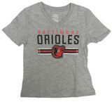Baltimore Orioles Girl's Sparkle V-Neck T-Shirt XS 4/5