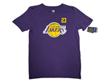 LeBron James #23 Los Angeles Lakers NBA 2 Sided Name Number Boys Shirt XL 16/18
