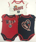 Washington Wizards 3 Piece Infant Girl's Baby Creeper Bodysuits CHOOSE SIZE
