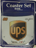 Dale Jarrett #88 UPS NASCAR 4-Pack Rubber 4"x4"Foam Coaster Set