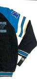 GIII Carolina Panthers Men's Full Zip Suede Leather Jacket NWT
