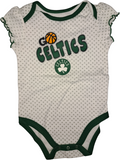 Boston Celtics NBA Girl's Creeper Frill White with Hearts 18 Months