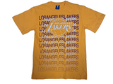 Los Angeles Lakers UNK Blue Label T-Shirt NBA Yellow Men's Size Large