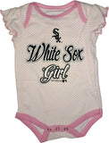 Chicago White Sox MLB Girl's 3 Piece Bodysuit Creeper Set 0/3 Months