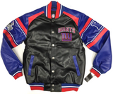 New York Giants NFL G-III Sports Faux Leather Varsity Button-Up Jacket SMALL