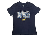 Milwaukee Brewers MLB Girl's Short Sleeve V-Neck T-Shirt XL 14/16