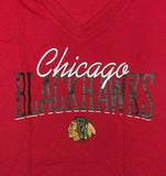 Chicago Blackhawks Women's V-Neck T-Shirt Red