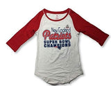 New England Patriots Super Bowl LI Champions 3/4 Sleeve Juniors T-Shirt S 3/5