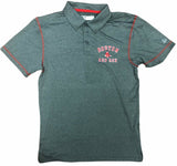 DYNASTY Red Sox Men's Dri Fit Gray 3 Button Polo Shirt GRAY SMALL