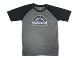 Colorado Rockies MLB Boy's Short Sleeve Dry Active Shirt Gray XL 16/18