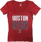 Campus Lifestyle Boston Red Sox Women's V-Neck Red T-Shirt Medium 8/10
