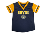 Milwaukee Brewers MLB Dri-Fit Girl's 1-Button Jersey Shirt Large 10/12