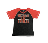 MLB Baltimore Orioles Youth Girls Black V-Neck Jersery