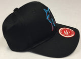 OC Sports MLB-400 MLB Mesh Baseball Cap - Miami Marlins Home Black Youth Hat