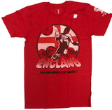 World Cup 2014 England Men's Vintage T-Shirt Red New 100% Cotton PICK YOUR SIZE