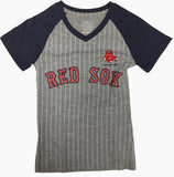 Boston Red Sox Mookie Betts #50 V-Neck Girl's Name Number 2 Sided Jersey T-Shirt