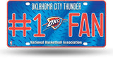 NBA Oklahoma City Thunder #1 Fan Metal License Plate Tag