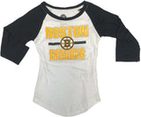 Boston Bruins NHL Girl's Long Sleeve T-Shirt Black Small 6/6X