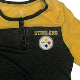 Pittsburgh Steelers Girls Juniors Long Sleeve Button Shirt XL