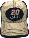 NASCAR Tony Stewart #20 Vintage Straw Adjustable Hat Yellow NWT