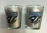 Toronto Blue Jays MLB HI-DEF Enhanced Etched 2oz Shot Glass Set of 2