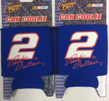 Rusty Wallace #2 Miller Lite NASCAR Neoprene Collapsible Can Cooler SET OF 2
