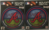 Atlanta Braves MLB Decal Car Window 4.5" Sticker Baseball Licensed Sports 2 PACK