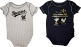 Milwaukee Brewers MLB Boy's 2 Piece Bodysuit Creeper Set 18 Months Snoopy