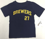 Willy Adames #27 Milwaukee Brewers MLB Toddler Boy's T-Shirt 3T