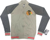 Chicago Blackhawks Women's Long Sleeve Full Zip Track Jacket Gray