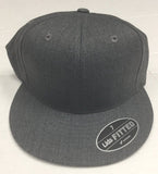 Lids Flat Bill Fitted Men's Hats  Dark Gray CHOOSE SIZE