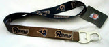 Los Angeles Rams PSG Two Tone Logo Lanyard Bottle Opener Keychain Key Clip