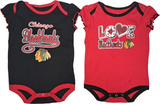Chicago Blackhawks NHL Frill Girl's Creeper 2 Piece Set 6/9 Months