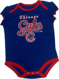 Chicago Cubs Girl's Three Piece Creeper Bodysuit Set 12-18 Months