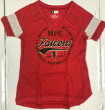 Atlanta Falcons Women's V-Neck Short Sleeve Varsity T-Shirt  CHOOSE SIZE
