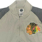 Chicago Blackhawks Women's Long Sleeve Full Zip Track Jacket Gray
