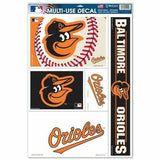 BALTIMORE ORIOLES 5 PIECE MULTI-USE DECALS 11"X17" SHEET WINDOWS
