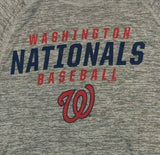 Washington Nationals Men's Dry Active Fabric Short Sleeve T-Shirt Gray Medium