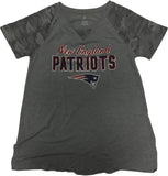 New England Patriots Women’s Teens Juniors Camo/Gray Sleeves T-Shirt CHOOSE SIZE